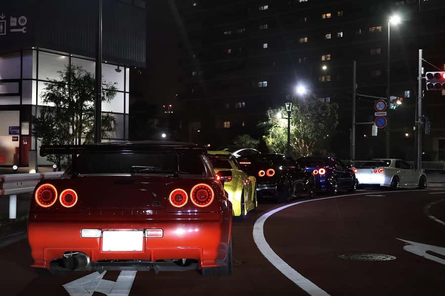 Daikoku & Tokyo Private JDM Tour by 700HP R34 GT-R - The highway run and possible R34 convoy