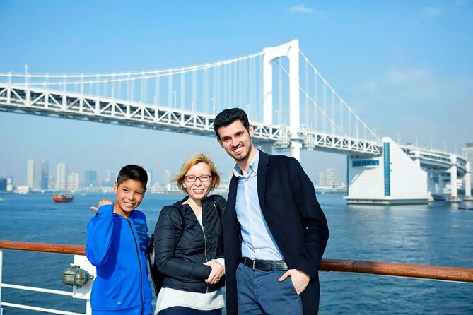 Dynamic Tokyo: Tokyo Tower, Tea Experience, Bay Cruise Day Tour - Crossing Rainbow Bridge and taking the boat