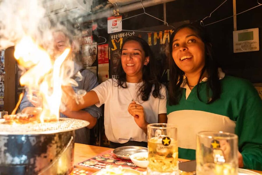 Eat Our Favorites! Osaka’s Backstreet Dining - Wagyu barbecue with a local beer
