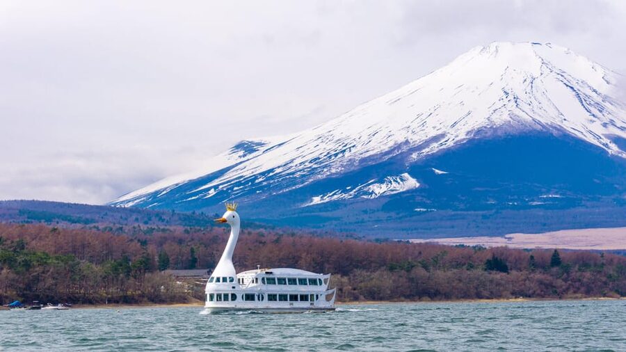 From Tokyo: Mount Fuji, Cruise and Sake Tour - Lake Yamanaka and the 75-minute Swan Boat cruise