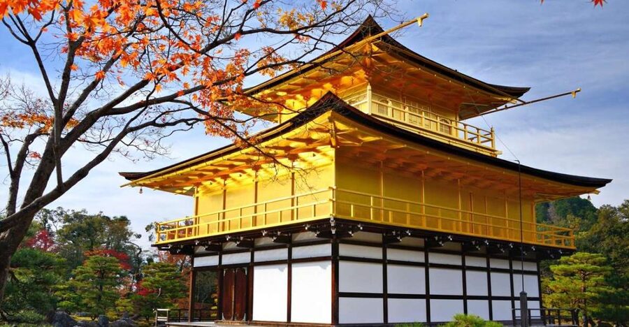 Golden Pavilion, Nijo Castle, & Nishiki Market Half day tour - Kinkaku-ji and the gold reflected in the pond
