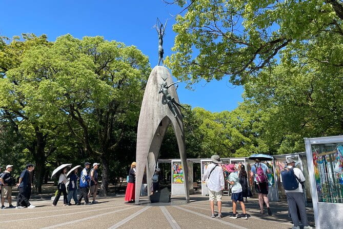 Hiroshima History Tour : A-Bomb Dome, Peace Memorial & City - Walking through Peace Memorial Park