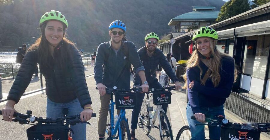 Kyoto: Afternoon Bamboo Forest and Monkey Park Bike Tour - Riding through the Arashiyama Bamboo Forest