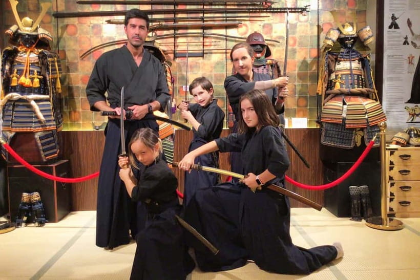 Kyoto : Family-Friendly Sword Lesson at Samurai Ninja Museum - Getting dressed in hakama and armor