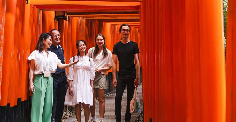 Kyoto: Fushimi Inari Taisha Shrine Walking Tour with Guide - Walking through Fushimi Inari’s orange gates