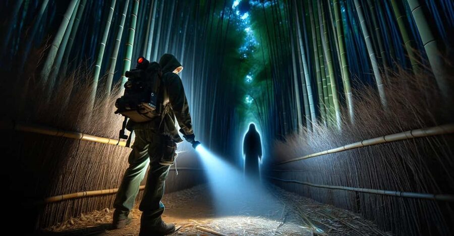 Kyoto: Ghost Tour - Legends, Dark Tales, Bamboo Forest Night - Passing through Arashiyama before the forest