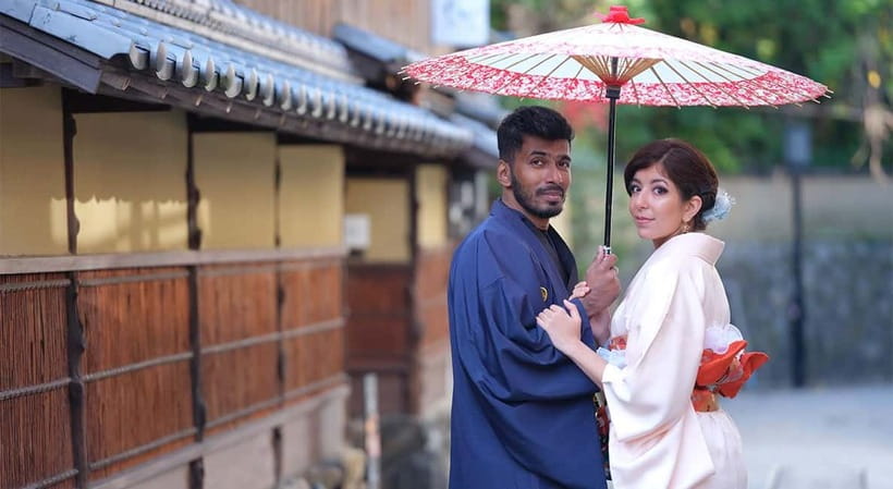 Kyoto Kimono Rental mimosa ｜Kimono/Yukata Rental Couple Plan - Choosing a kimono or yukata for two