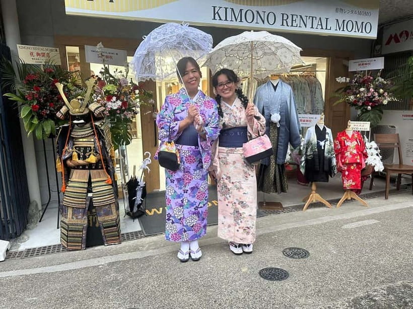 Kyoto: Kimono Rental with Hairstyling and Accessories - Choosing the layers, belt, and sandals