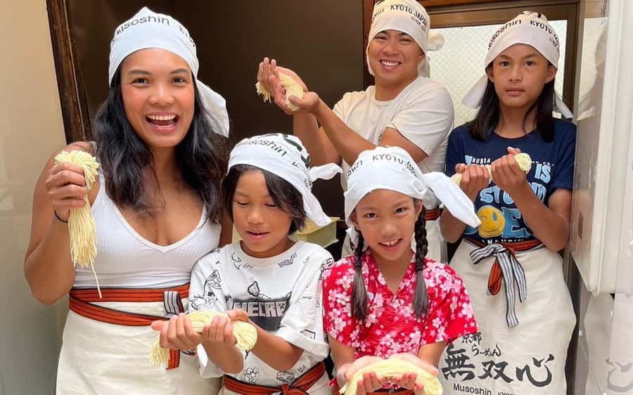 Kyoto Michelin Ramen Workshop or Painting Ramen Essentials - Mixing flour, water, and patience