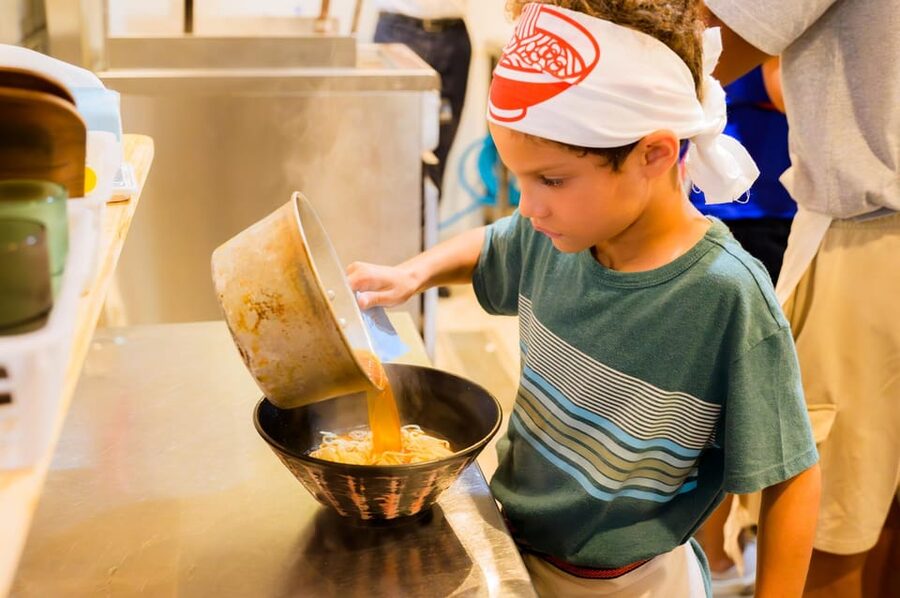 Kyoto: Ramen Cooking Class at a Ramen Factory with Souvenir - Building your bowl and sitting down to eat