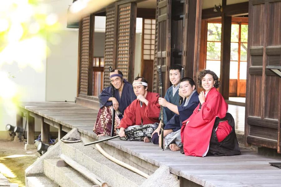 Kyoto: Samurai Sword & Kimono Action Filming Experience - Training with a sword inside Myokaku-ji