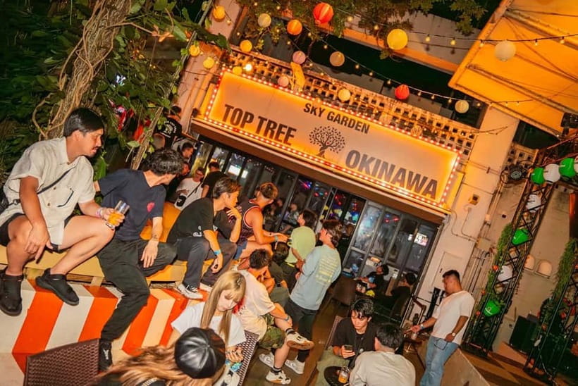 Okinawa:Sky BAR TOPTREE Nightclub Entry Ticket+Drink & VIP - What happens when you arrive
