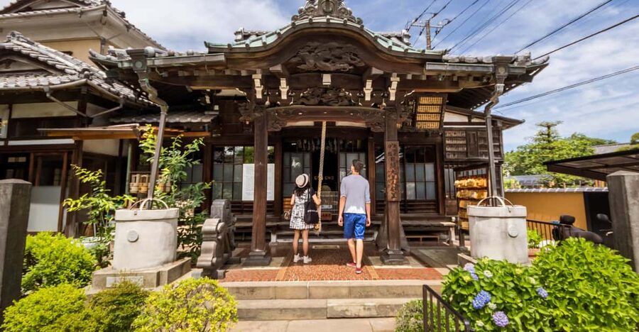 Old and Nostalgic Tokyo: Half-Day Yanaka Walking Tour - Yanaka-Ginza, where the walk turns toward food