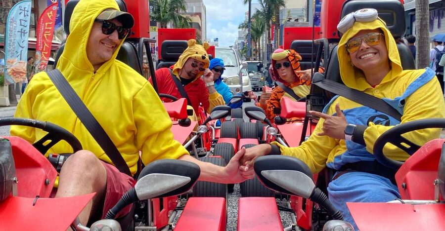 Original Street Kart Experience in Naha, Okinawa - A street-level view of Naha