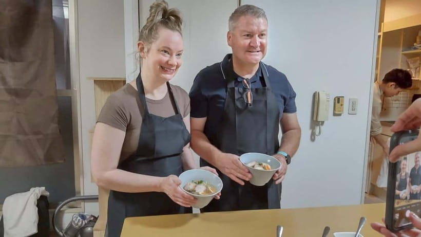 Osaka: Cooking Class Ramen & Gyoza Course in Nanba - The tasting session: your work becomes dinner