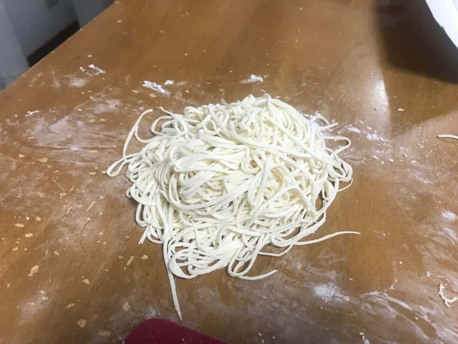 Osaka: Ramen and Gyoza Cooking Class in Dotonbori - Sitting down to your own ramen and gyoza