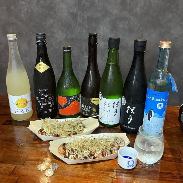 Osaka Sake Tasting with Takoyaki Cooking - Cooking your own takoyaki