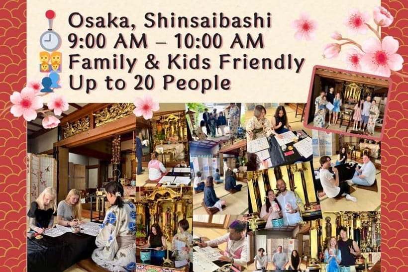 Osaka: Temple Tour and Traditional Calligraphy Lesson - Learning the Shape and Weight of Japanese Characters