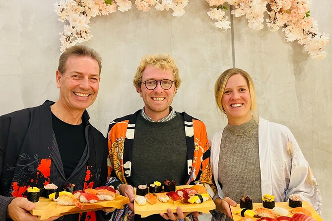 Popular Sushi Making Class near Tokyo Tower - English support and group size
