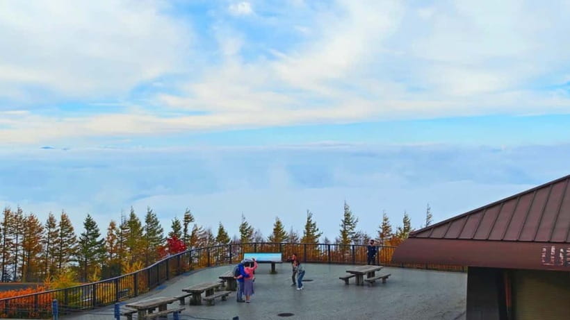 [Seasonal Limited] Mt. Fuji 5th Station &Hot Spring Day Tour - Shinkurayama Asama Park and the classic pagoda view
