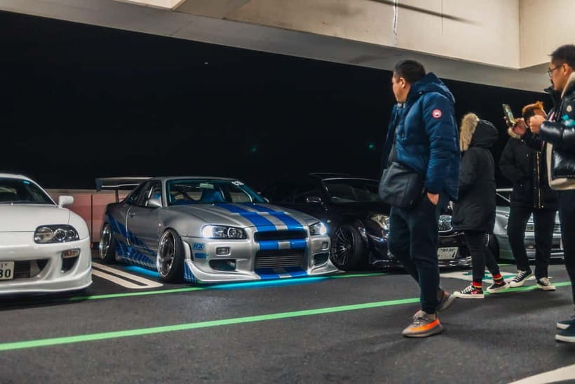 Secret Car Meet: R34 Skyline Car Club Membership - The night begins at City Circuit Tokyo Bay