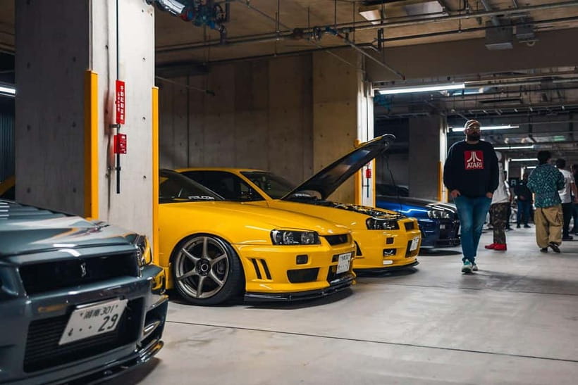 Secret Car Meet: R34 Skyline Car Club Membership - The club card, store visit, and kart discount