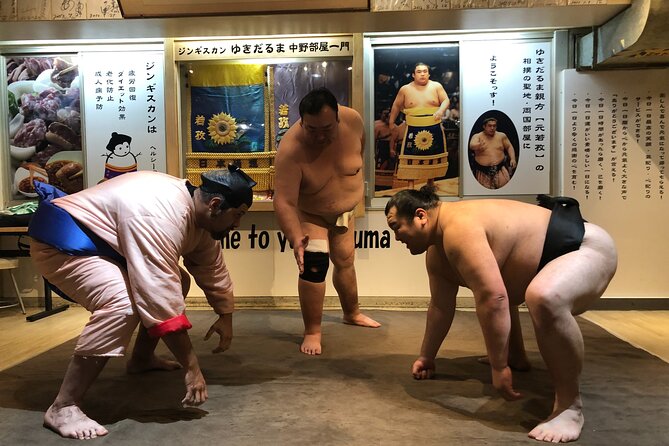 the SUMO show - Eating tonkatsu and chanko soup
