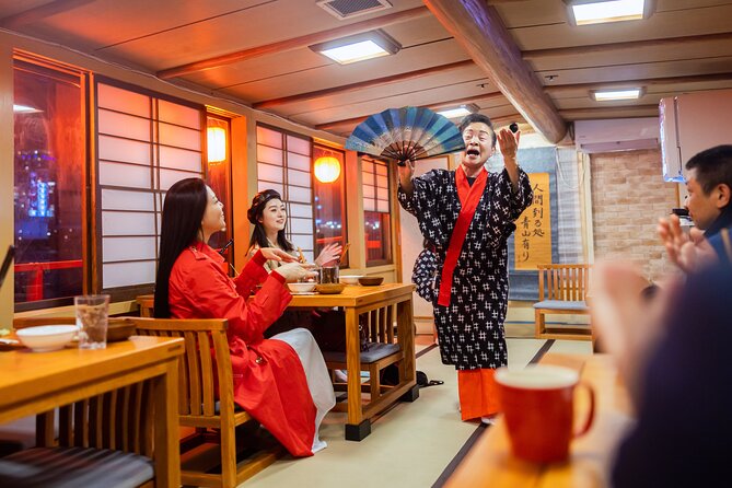 Tokyo Bay Yakatabune Dinner/Day Cruise with Japan Show and Drinks - Tokyo Tower from the water