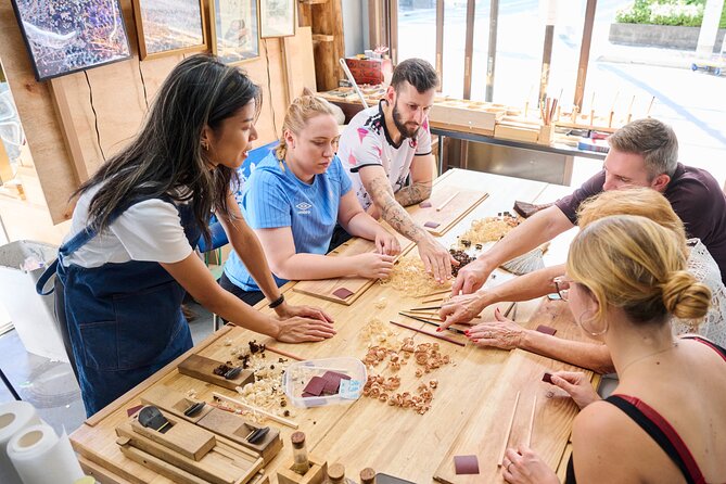 Tokyo: Chopstick Making Workshop with Artisan - Choosing wood before the tools come out