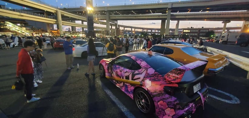 Tokyo: Daikoku JDM Car Meet in the Famous 303 600HP GTR R-35 - An Hour at Daikoku Parking Area