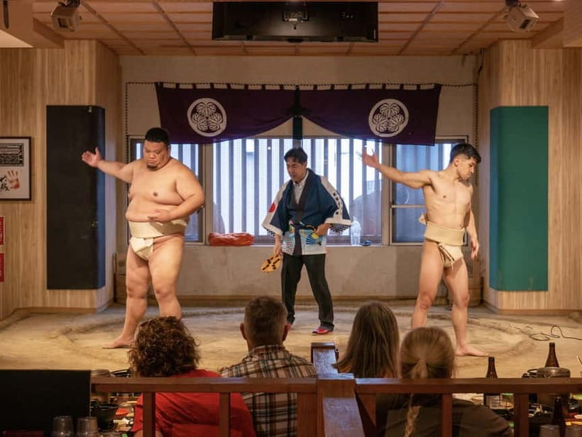 Tokyo: Family Sumo Workshop & Live Wrestling Show with Lunch - The exhibition bout brings the power