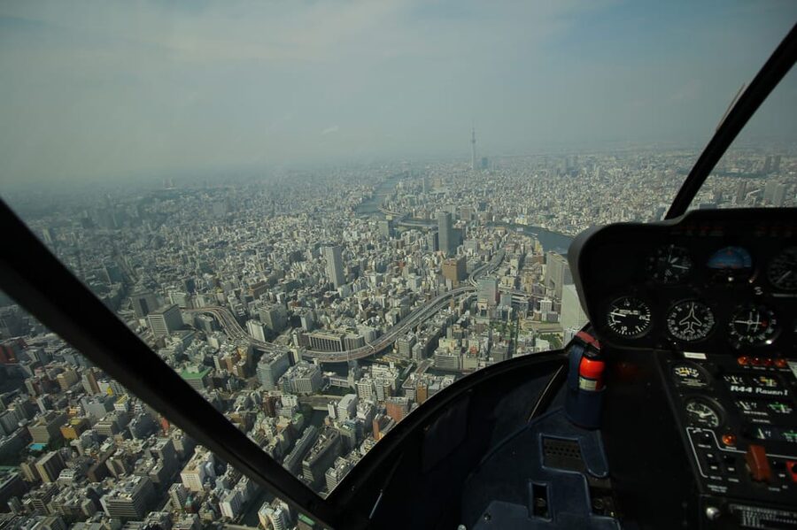 Tokyo: Guided Helicopter Ride - Tokyo from above, with the city in one wide view