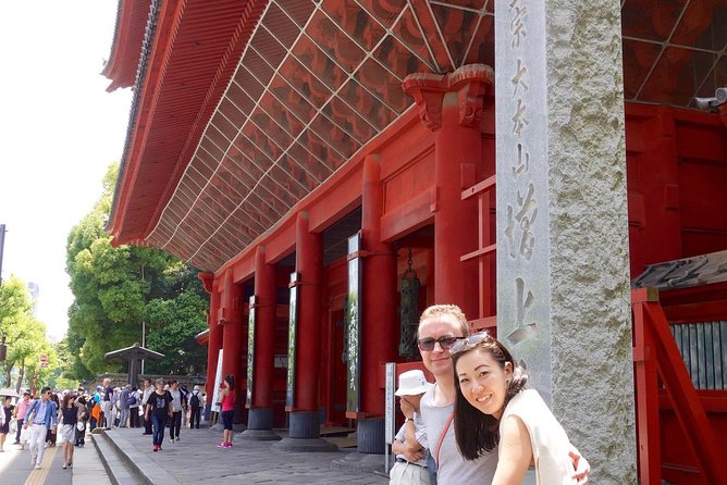 Tokyo Guided Small-Group Biking Tour - Zōjō-ji Temple with Tokyo Tower behind it