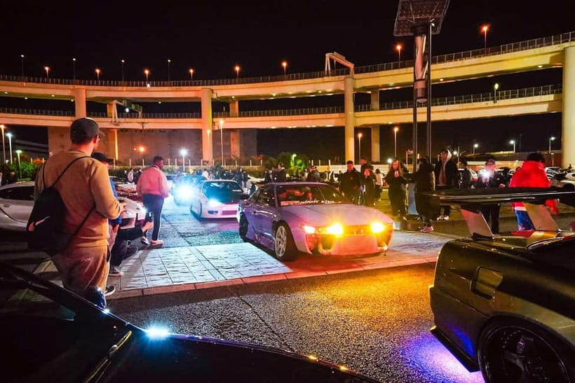Tokyo: Legendary JDM CAR Daikoku Underground Meetup - The drive from Tokyo Station to the Bayshore Route