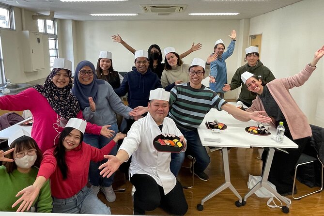 Tokyo Sushi Making Class in Tsukiji with Professional Chef - Eating five nigiri and one roll for lunch